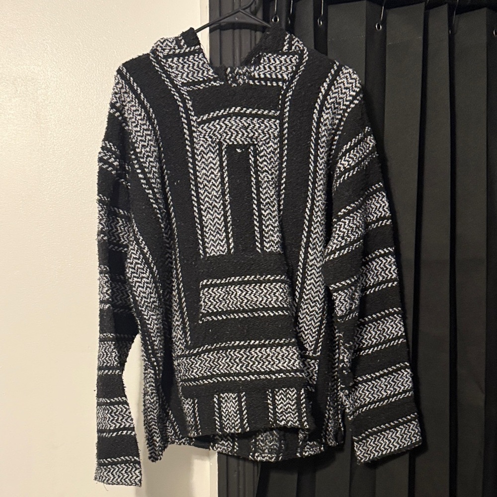 Chic Black and White Women's Turtleneck Sweater